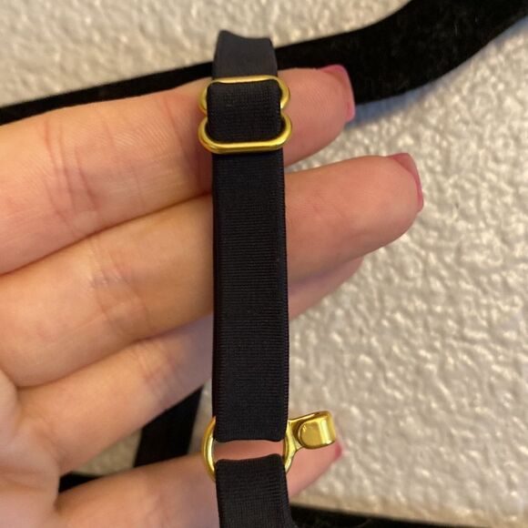 NWT- Swiminista Black ”JOY” bikini braided top with gold hardware- Size Small - Picture 10 of 14